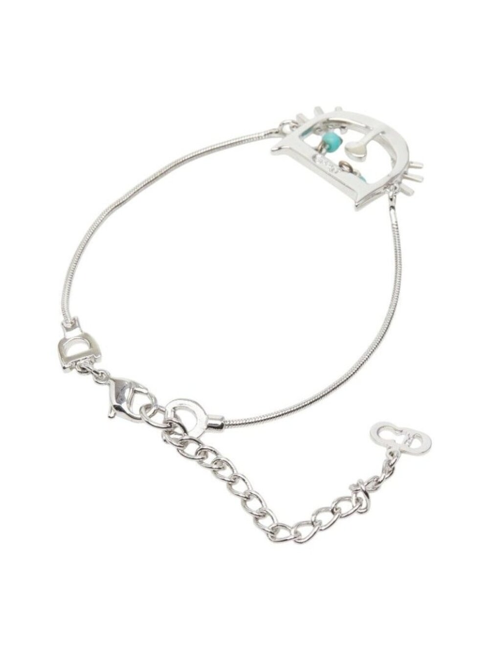 Dior Cat Motif Chain Bracelet Silver Metal - Picture 2 of 7